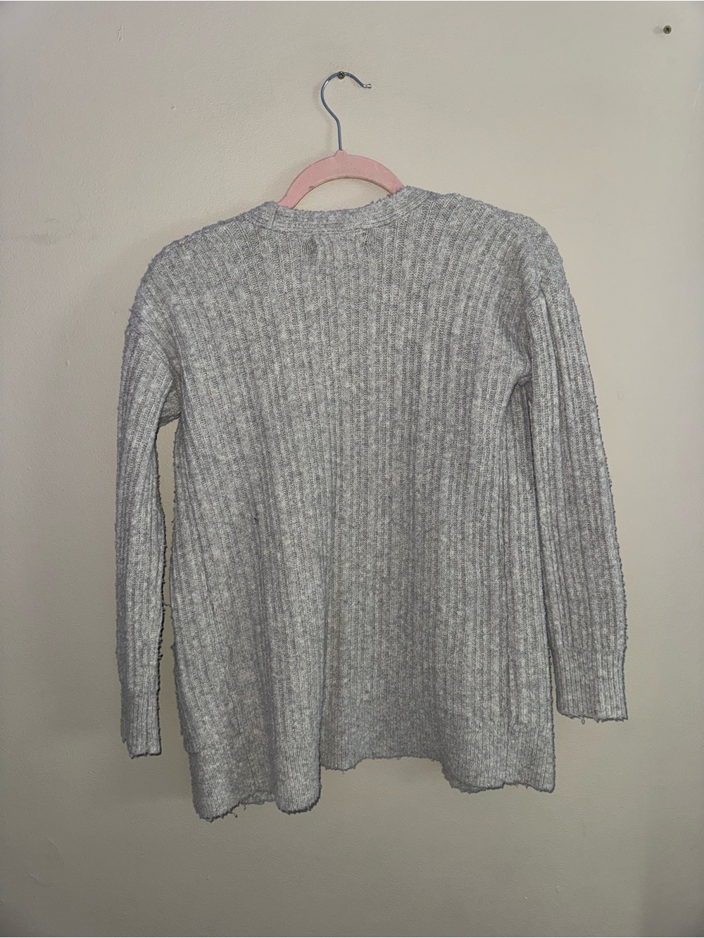 Pink Republic Open-Front Ribbed Cardigan - Gray - Picture 2 of 3